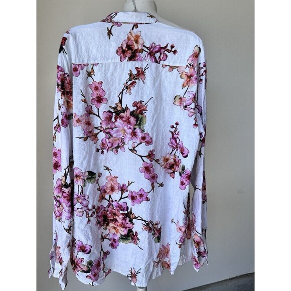 Jogal Men's Long Sleeve Button Up Shirt Size XL Tropical Floral Casual Hawaiian - Picture 5 of 8